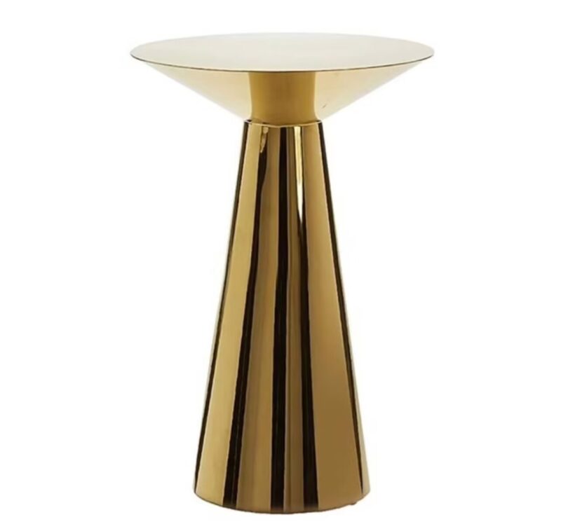 Modern Round Cocktail Table with Stainless Steel Base